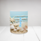 Personalized beach quote ceramic mug. Seashide morning coffee  ceramic cup. Sand and shells mug dishwasher safe.